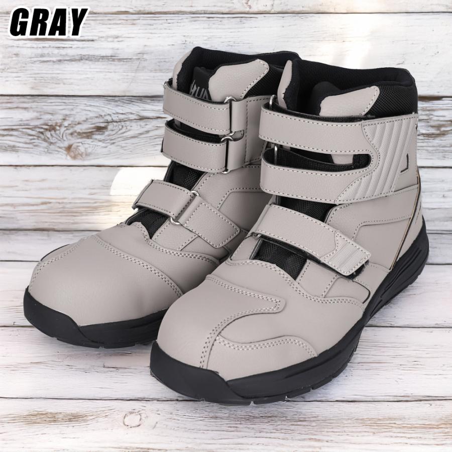 ライディングシューズ スニーカー メンズ レディース バイク ミドルカット 鉄先芯入り 6サイズ 2カラー CITY HUNTER | ブランド登録なし | 09