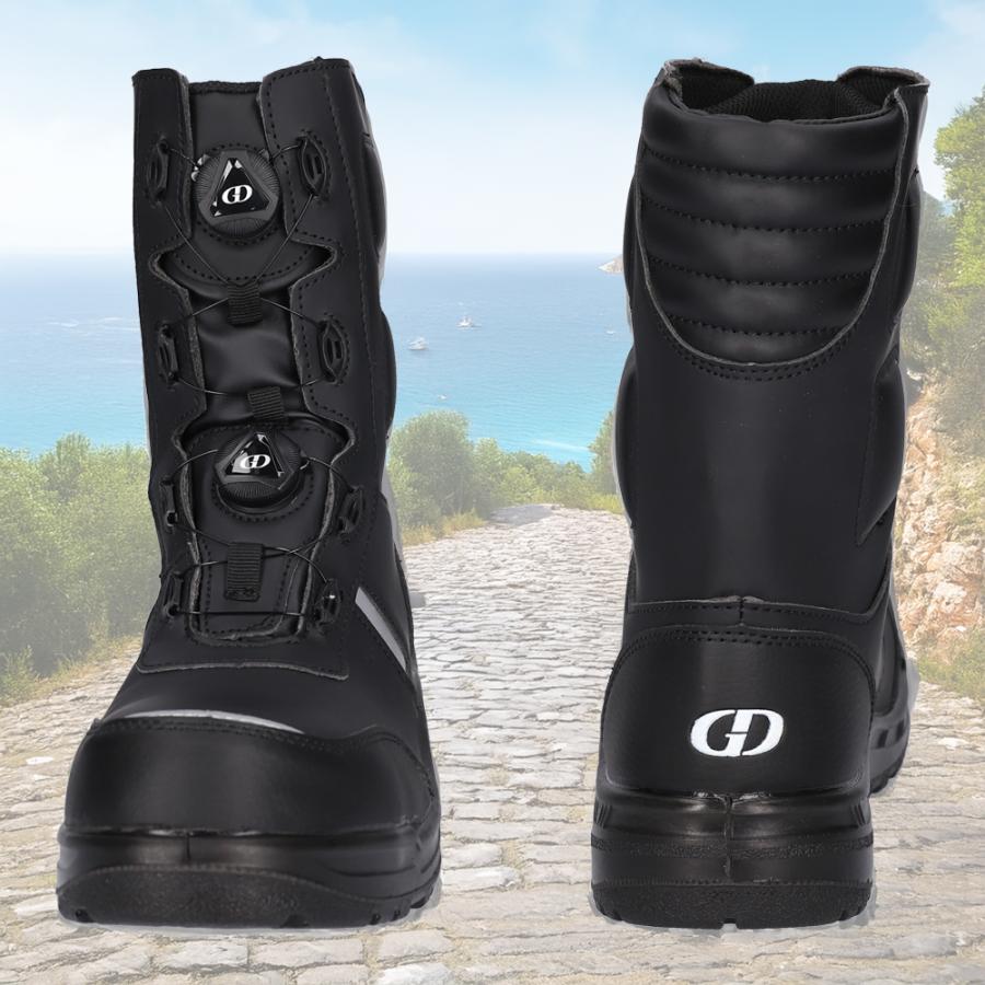 バイク ブーツ メンズ レディース ライディングブーツ 超軽量ブーツ ダブルダイヤルシステム 樹脂先芯入り 6サイズ / ブラック | ブランド登録なし | 04