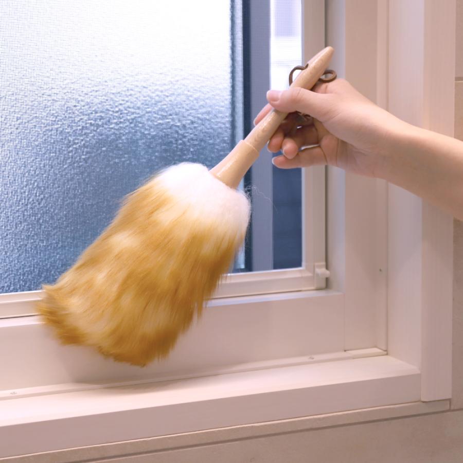 ウールダスター はたき ほこり取り ハンディモップ ハンディダスター 本革ひも ブラシ 静電気 部屋掃除 ウール 羊毛 道具 雑貨 |  | 07