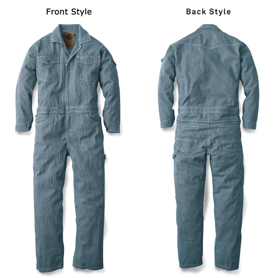 バイク ウェア ツナギ GRACE ENGINEER'S ヒッコリー 18サイズ つなぎ つなぎ服 冬 アメリカン おしゃれ メンズ レディース キッズ ジュニア 防寒 防風 酪農 | ブランド登録なし | 04