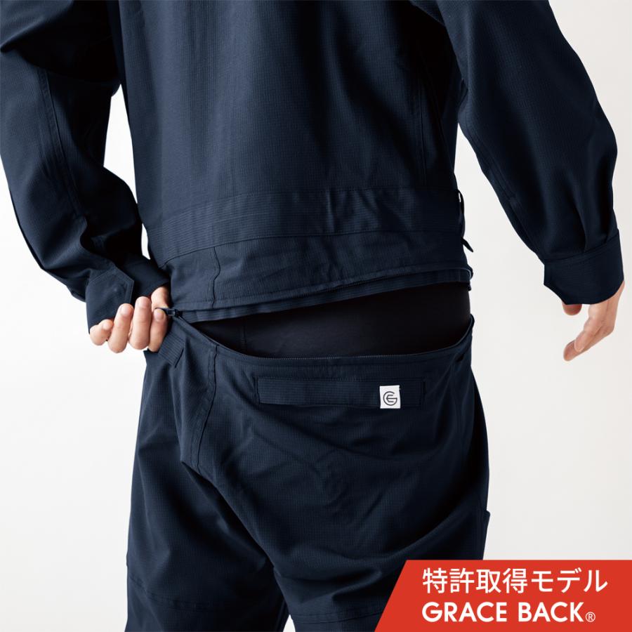 バイク ウェア ツナギ つなぎ 春 夏 長袖 半袖 ヒップオープン グリッドエアーツナギ アメリカン おしゃれ メンズ レディース GRACE ENGINEER'S 3色 7サイズ | ブランド登録なし | 12