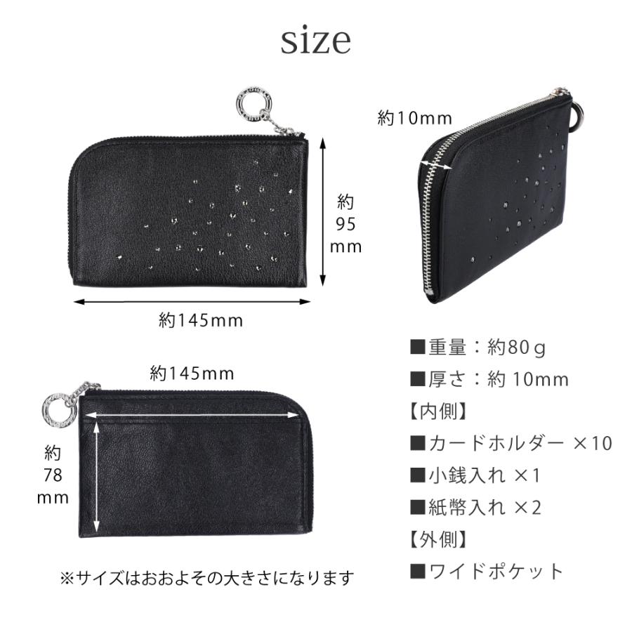 ミニ財布 レディース 本革 コンパクト 薄い 日本製 スワロフスキー ブランド ビージュエルド | Bejoueld | 18