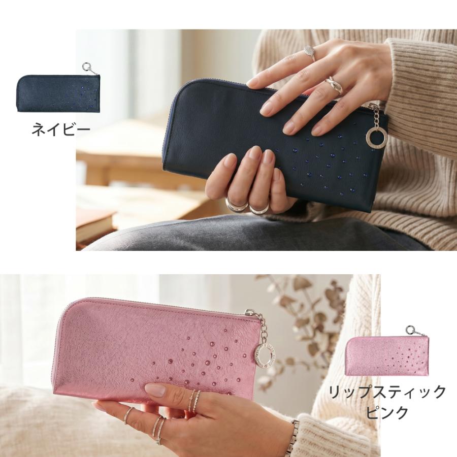 長財布 レディース 薄い 本革 大容量 日本製 スワロフスキー ブランド ビージュエルド | Bejoueld | 24
