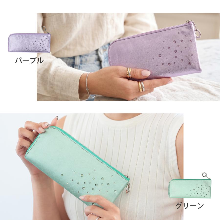 長財布 レディース 薄い 本革 大容量 日本製 スワロフスキー ブランド ビージュエルド | Bejoueld | 25