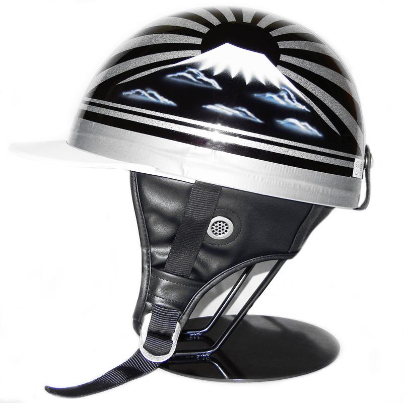 ドリーム カスタムペイント コルク半キャップ ヘルメット 富士日章