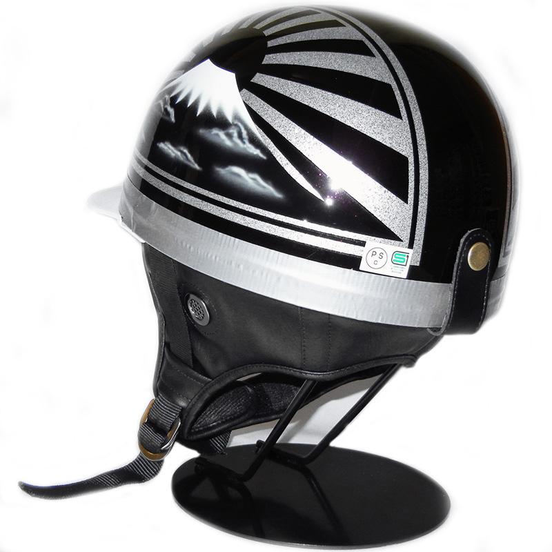 ドリーム カスタムペイント コルク半キャップ ヘルメット 富士日章