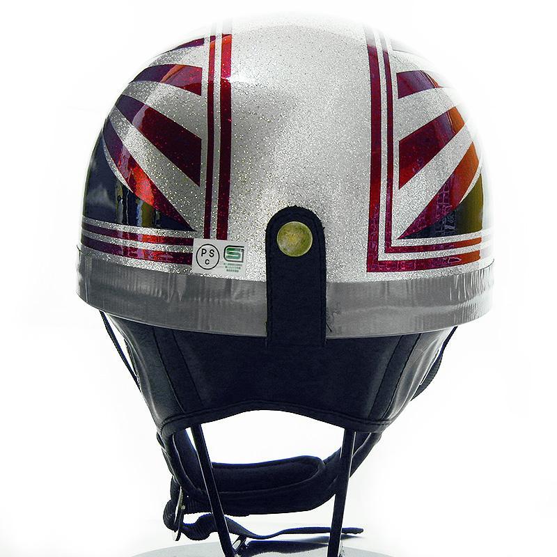 年末価格！キャップ型ヘルメット　カスタムペイント　ペイズリー　ギャング ドリーム カスタムペイント コルク半キャップ ヘルメット 富士日章