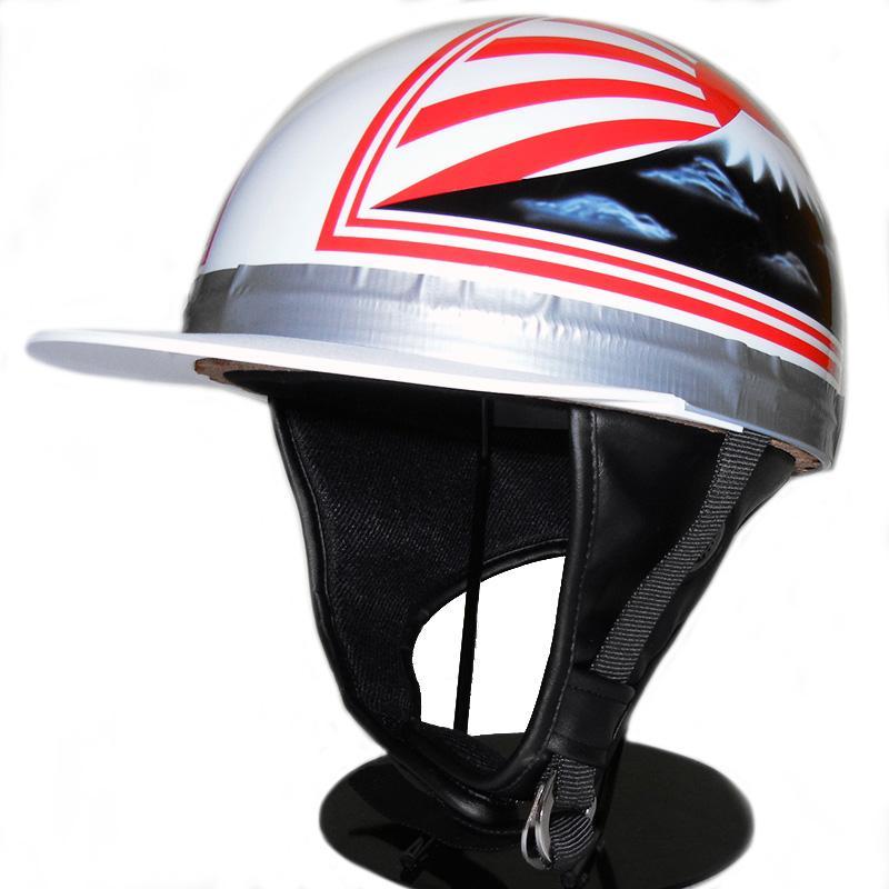 バイクヘルメット コルク半キャップ ドリーム カスタムペイント 富士日