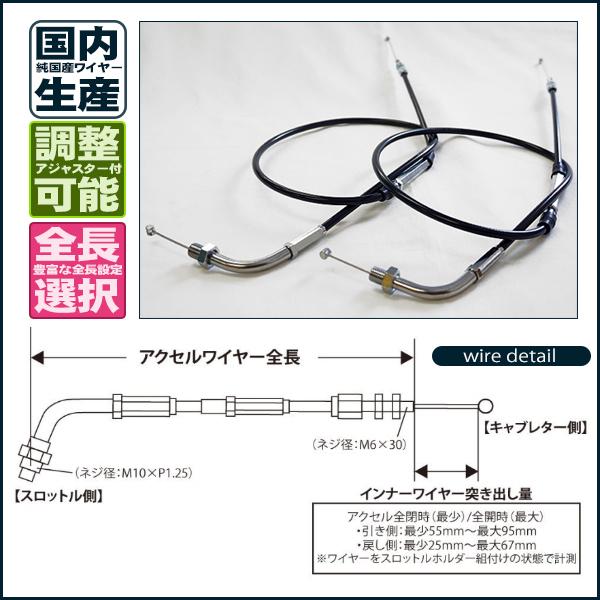 200mmロング カワサキ ゼファー400 χ ハイスロキットセット 本体+