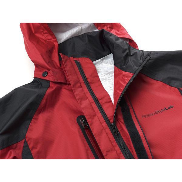 レディース レインウェア 上下セット グレー×ネイビー Sサイズ Rosso StyleLab ロッソスタイルラボ ROR-308 レインコート 透湿 防水 | ブランド登録なし | 01