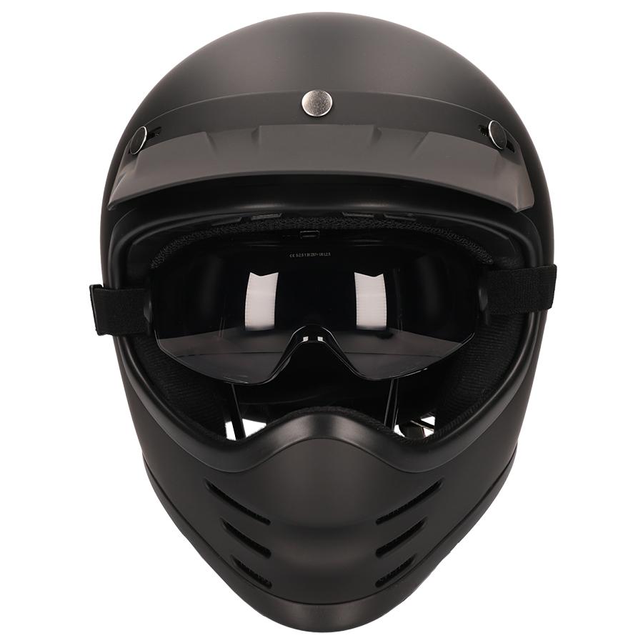 リード工業 RUDE マッドブラック フリーサイズ バイザーセット フル