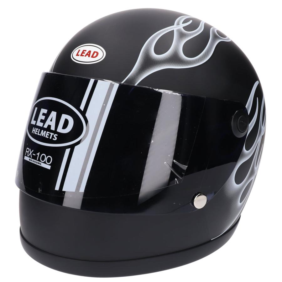 LEAD RX-100R ヘルメット グレー　スモークシールド LEAD RX-100R フルフェイスヘルメット グレー フリー(57〜60cm未満