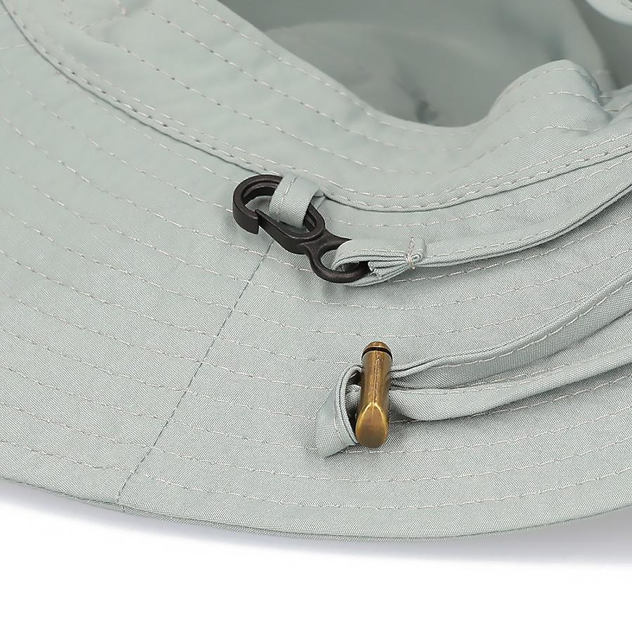 サファリハット レディース 撥水 アドベンチャーハット 春夏 帽子 ダークグリーン FREEサイズ 58cm 女性 UV対策 日焼け防止 | ブランド登録なし | 04