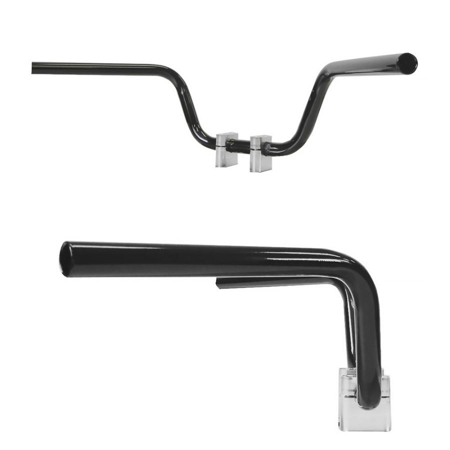 カワサキ ZRX400 2004-2008 セミ絞り 15cmアップハンドル ブラック