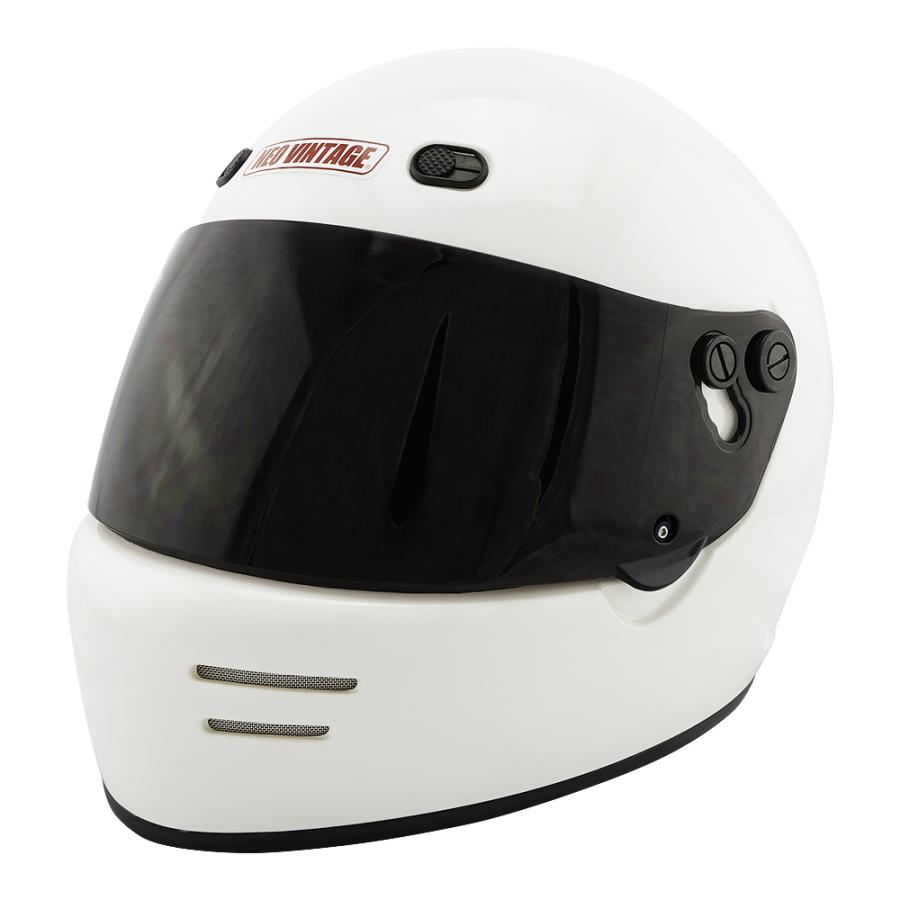 フルフェイスヘルメット ホワイト×ダークスモークシールド XLサイズ:61