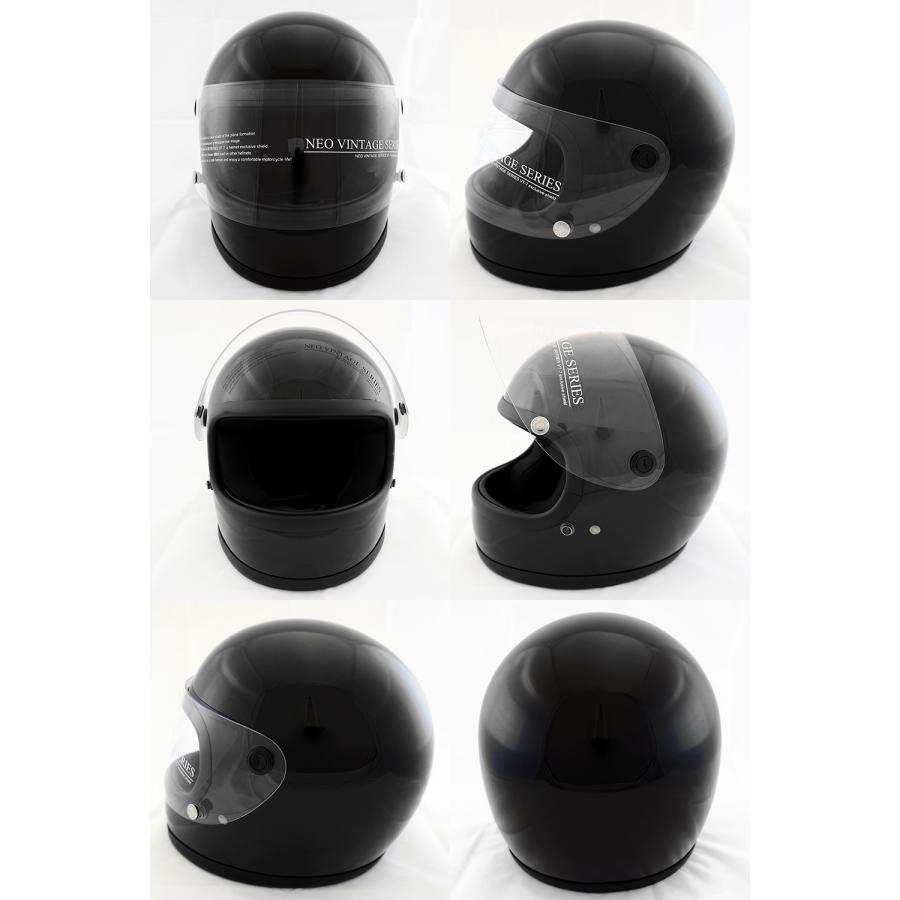 フルフェイスヘルメット ブラック×クリアシールド Lサイズ:59-60cm対応