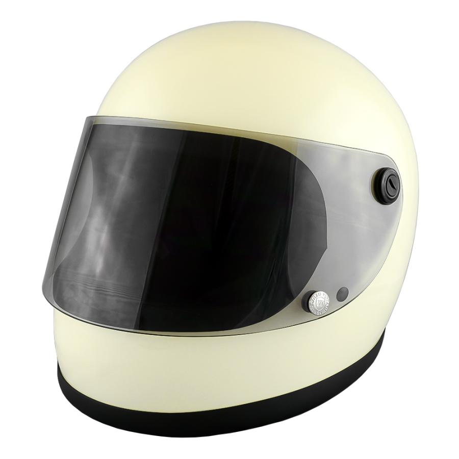 フルフェイスヘルメット アイボリー×ライトスモークシールド Mサイズ