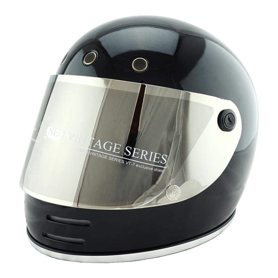 フルフェイスヘルメット ブラック×シルバーミラーシールド Lサイズ:59