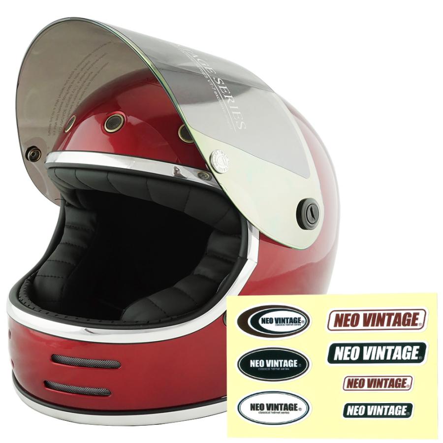 フルフェイスヘルメット キャンディーレッド×イエローミラーシールド M