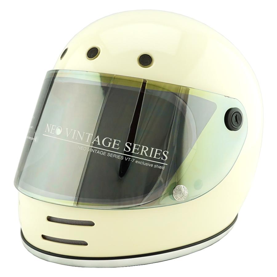 フルフェイスヘルメット アイボリー×イエローミラーシールド Lサイズ