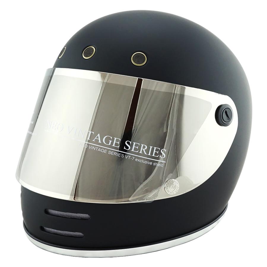 フルフェイスヘルメット マットブラック×シルバーミラーシールド M