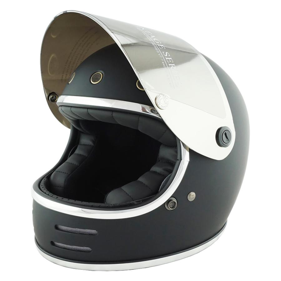 フルフェイスヘルメット マットブラック×シルバーミラーシールド M