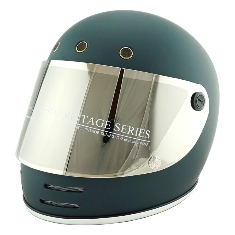 フルフェイスヘルメット マットグレー×シルバーミラーシールド Lサイズ