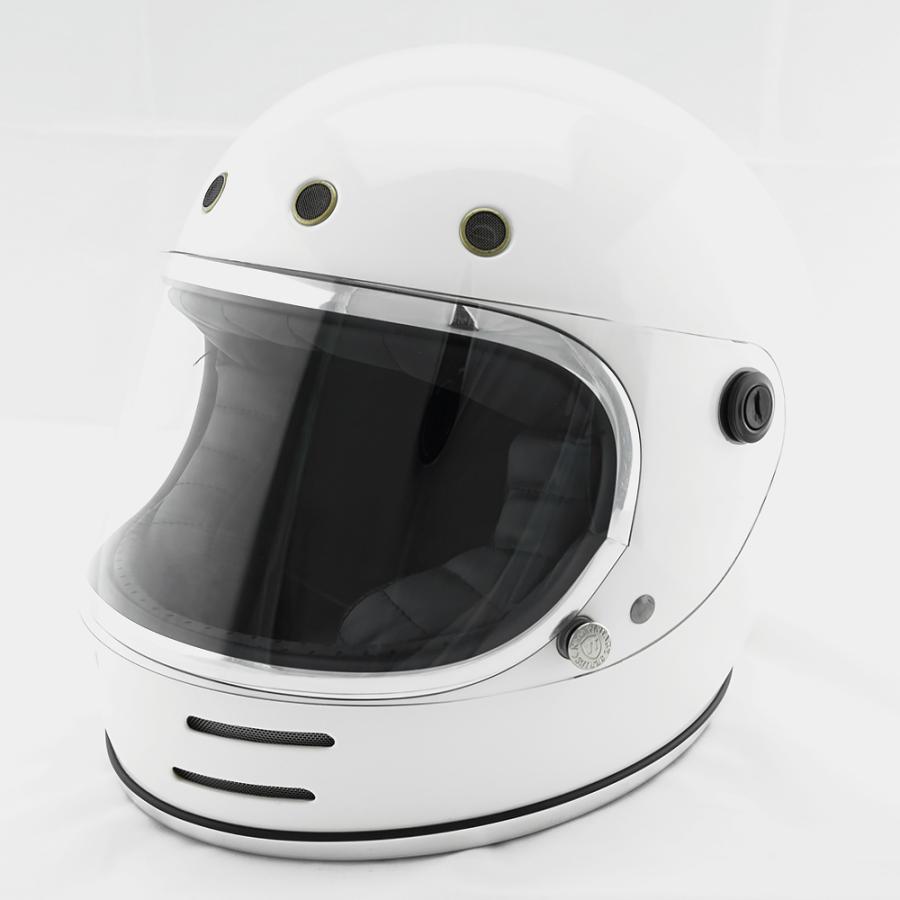 フルフェイスヘルメット ホワイト×クリアシールド Lサイズ:59-60cm対応