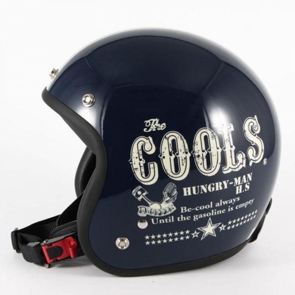 72JAM ジェットヘルメット&シールドセット COOLS HUNGRY MAN - ネイビー  フリーサイズ:57-60cm未満 +開閉式シールド  APS-05 | ブランド登録なし | 01
