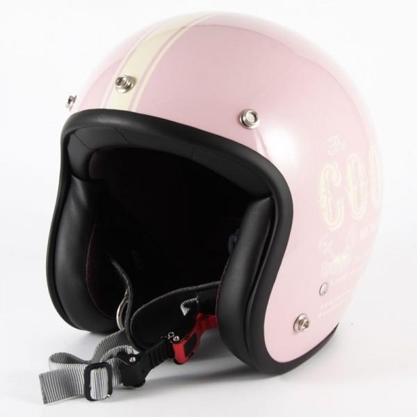 72JAM 女性用ジェットヘルメット&シールドセット COOLS HUNGRY MAN - ピンク  レディースサイズ:55-57cm +開閉式シールド  APS-02 | ブランド登録なし | 02