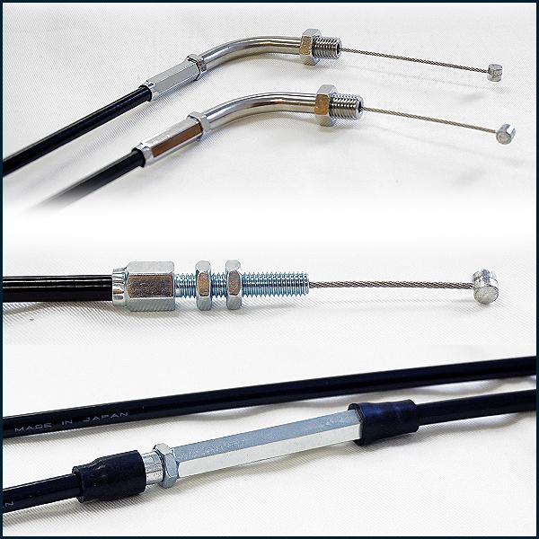 ハイスロキット用 アクセルワイヤー 引き・戻し  2本セット ブラックアウター  700mm-1300mm |  | 01