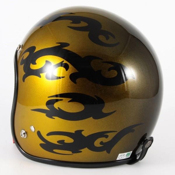 72JAM ジェットヘルメット&シールドセット TRIBAL - ゴールド  フリーサイズ:57-60cm未満 +開閉式シールド  APS-01 | ブランド登録なし | 04