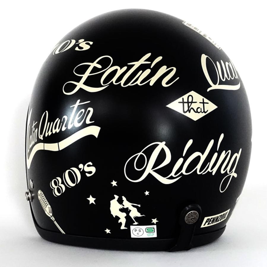 ヘルメット ジェット バイク ジャムテックジャパン 72JAM JJ-28 Latin Quarter ラテンクォーター ブラック アイボリー SG規格 全排気量対応 | 72JAM JET HELMET | 13