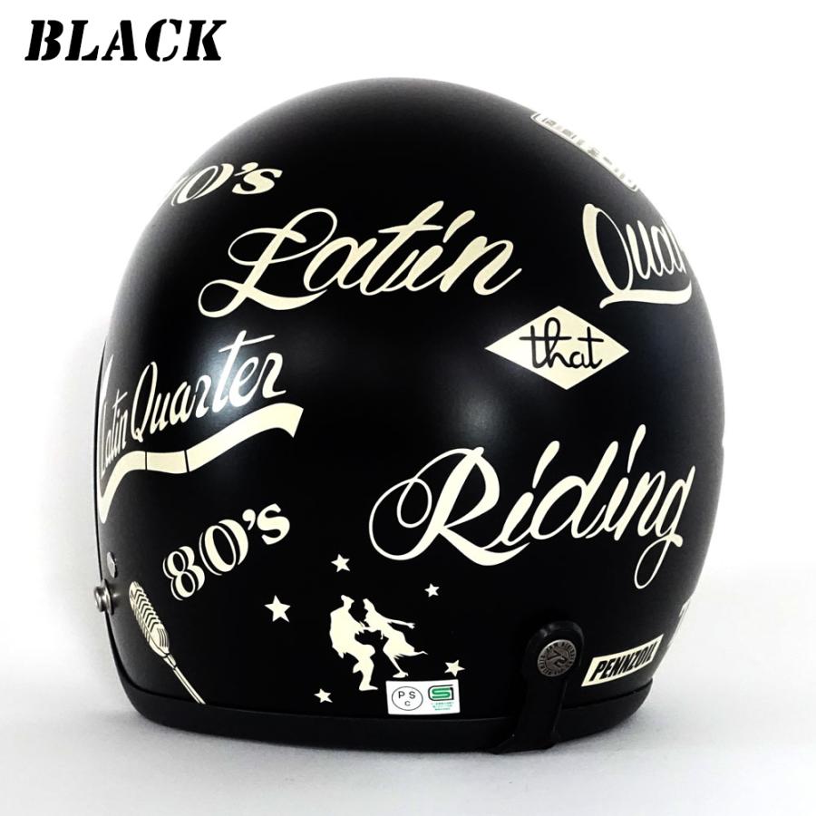 ヘルメット ジェット バイク ジャムテックジャパン 72JAM JJ-28 Latin Quarter ラテンクォーター ブラック アイボリー SG規格 全排気量対応 | 72JAM JET HELMET | 05