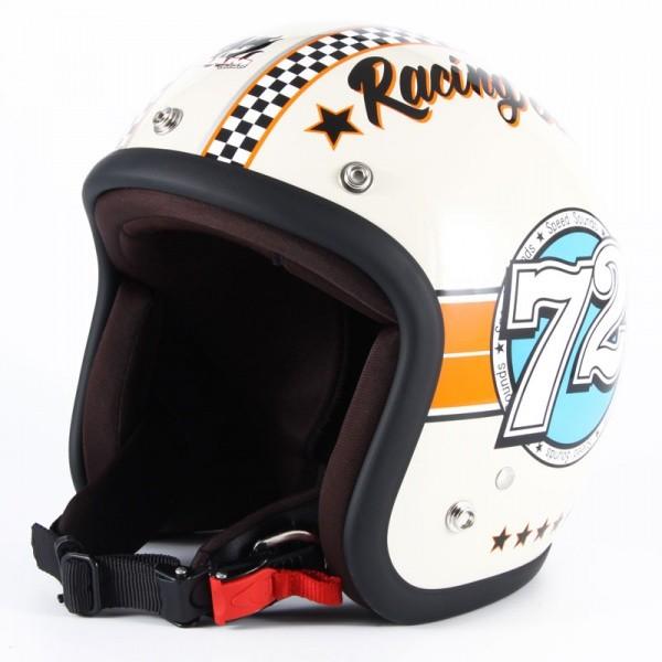 72Jam ヘルメット フリーサイズ 多少のお値引可 72JAM ジェットヘルメット&シールドセット SPEED SOUND - アイボリー