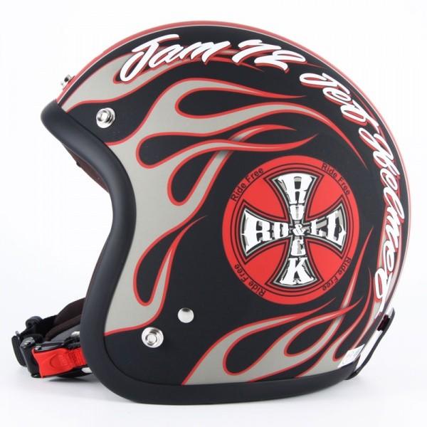 72JAM ジェットヘルメット&シールドセット ROCK&ROLL - マットブラック  フリーサイズ:57-60cm未満 +開閉式シールド  APS-02  JJ-06 | ブランド登録なし | 01