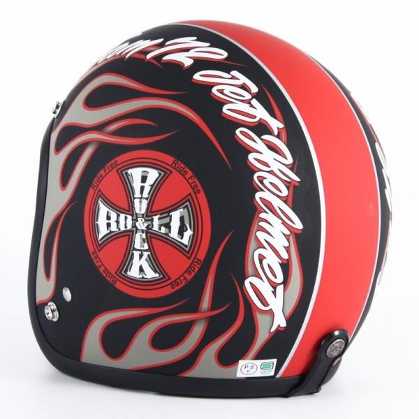 72JAM ジェットヘルメット&シールドセット ROCK&ROLL - マットブラック  フリーサイズ:57-60cm未満 +開閉式シールド  APS-02  JJ-06 | ブランド登録なし | 04
