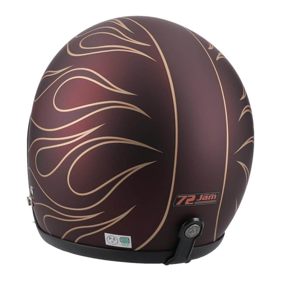 72JAM ジェットヘルメット&シールドセット STEALTH - レッド  フリーサイズ:57-60cm未満 +開閉式シールド  APS-02  JJ-22 | ブランド登録なし | 04