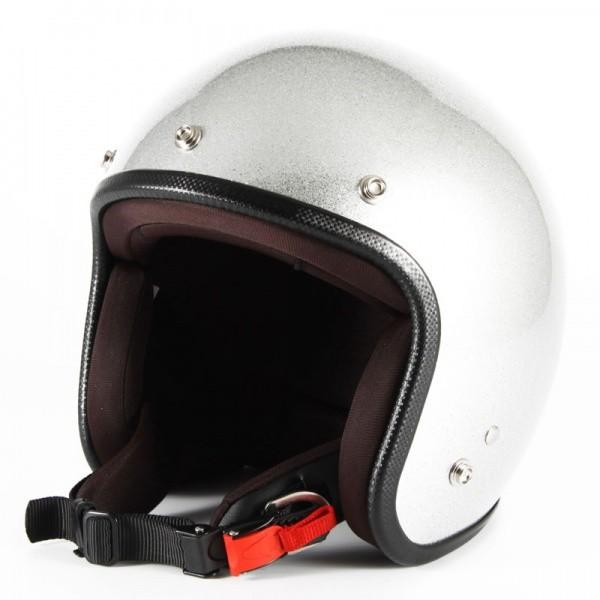 72JAM 女性用 ジェットヘルメット&シールドセット JP MONO HELMET - シルバーフレーク  Sサイズ:55-57cm +開閉式シールド  APS-04  JPF-4S | ブランド登録なし | 02