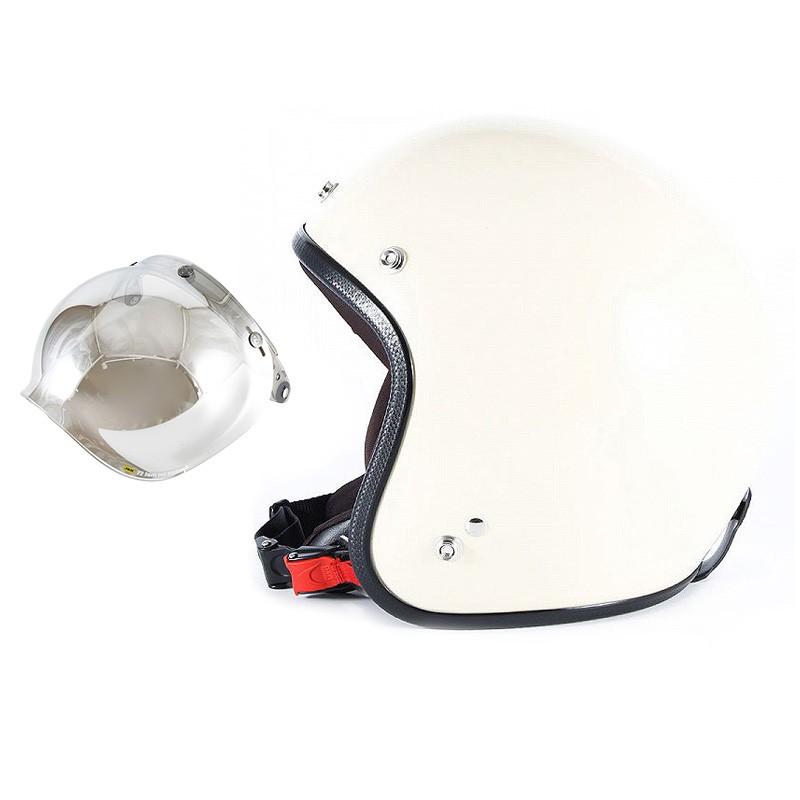 72JAM ジェットヘルメット&シールドセット JP MONO HELMET - オフアイボリー  フリーサイズ:57-60cm未満 +開閉式シールド  JCBN-02  JPIM-6 | ブランド登録なし