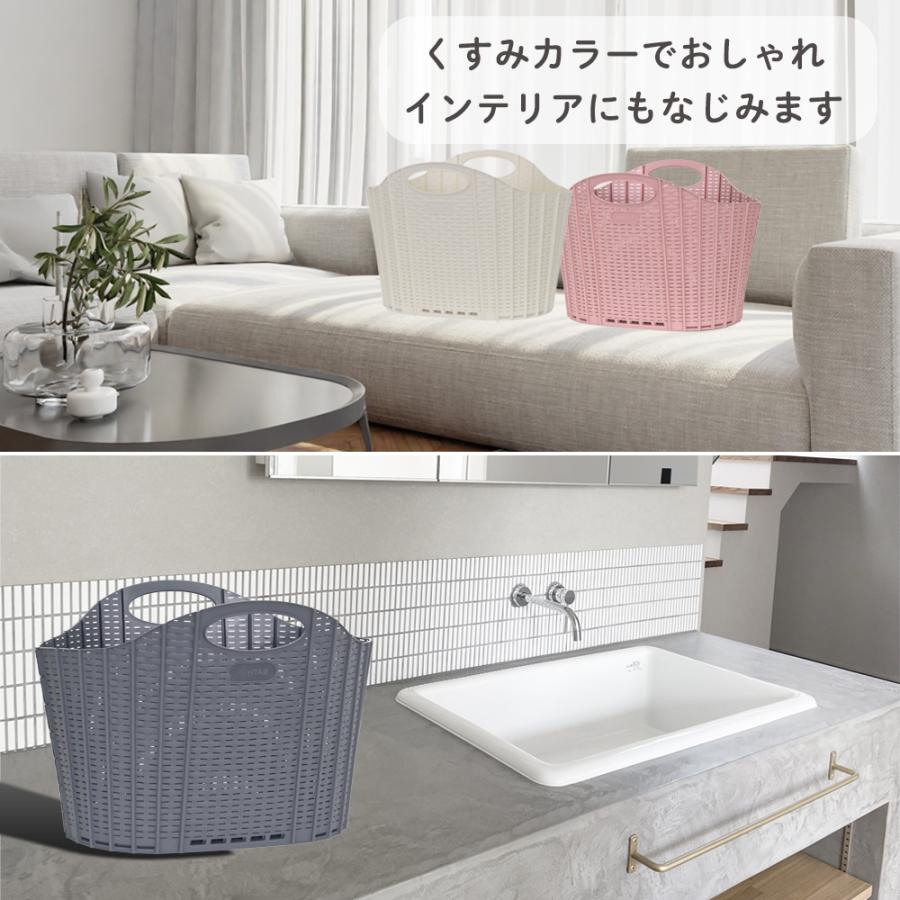 ランドリーバスケット 折りたためる 洗濯かご ランドリーバッグ おしゃれ 持ち運び 防水 折りたたみ コンパクト 収納 seiei | 清水産業 | 10