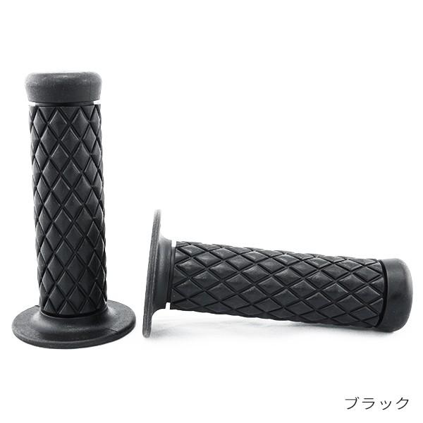 ダイヤモンド ハンドルグリップ 左右セット  全2色 ハンドル径22.2Φハンドル用  非貫通 汎用バイクグリップ | ブランド登録なし | 01