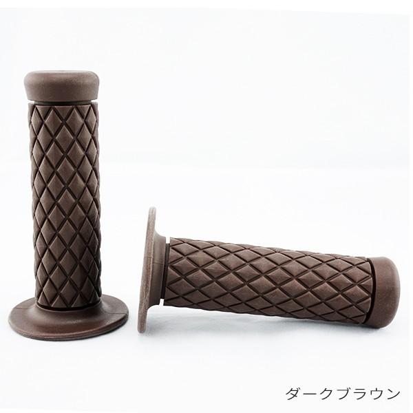 ダイヤモンド ハンドルグリップ 左右セット  全2色 ハンドル径22.2Φハンドル用  非貫通 汎用バイクグリップ | ブランド登録なし | 04