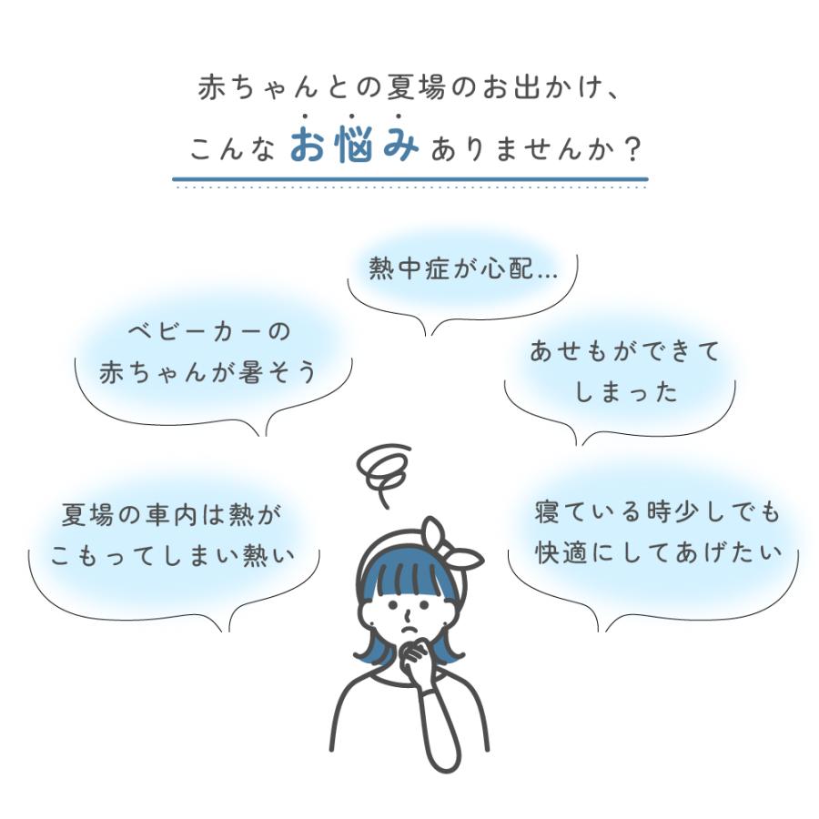 ベビーカー ファンシート 扇風機 保育士さん推薦 べびひえ めちゃクール 熱中症 暑さ対策 夏用 赤ちゃん 冷感 冷風 |  | 03