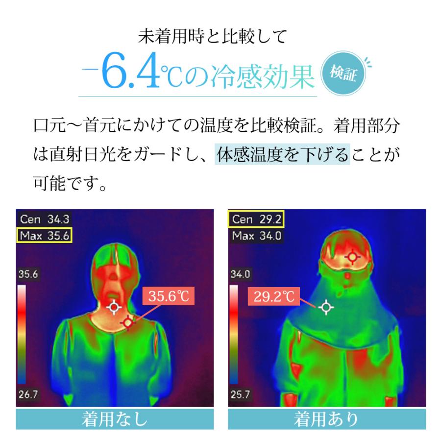 フェイスカバー フード付 UVカット フェイスマスク 紫外線 冷感 熱中症 暑さ対策 ゴルフ テニス 農家 ひえりん めちゃクール 母の日 |  | 12
