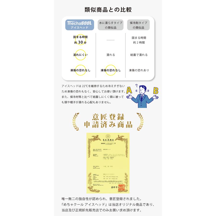 熱中症対策グッズ アイスヘッド 公式販売 帽子用保冷剤 頭冷やす PCM 大人 子ども 冷却 ヘッドクール 父の日 無料ラッピング ギフト｜alg-select｜17