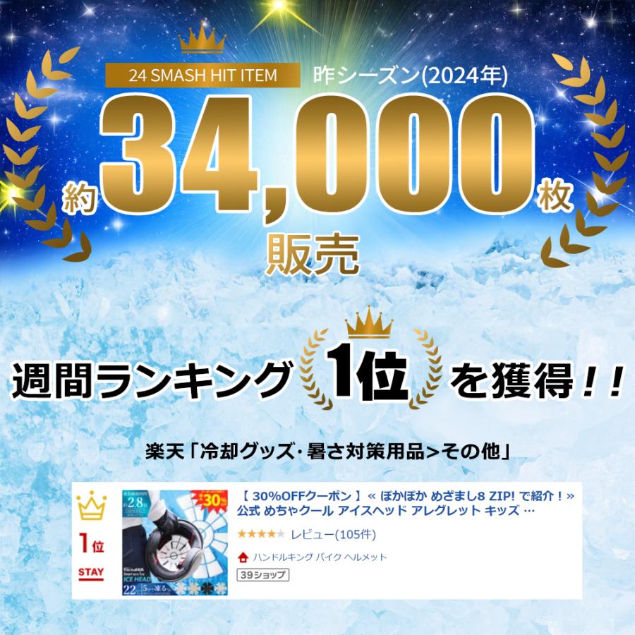 アイスヘッドプロ 帽子用保冷剤 熱中症 暑さ対策グッズ 頭痛 帽子 ヘルメット 公式販売 (登録商標済) |  | 05