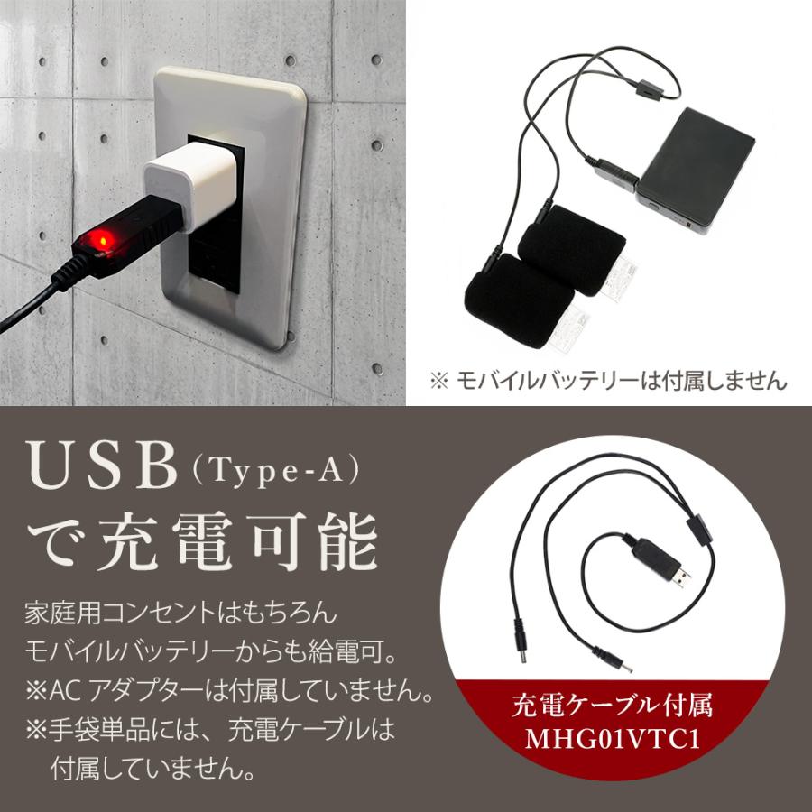 めちゃヒート 電熱グローブ インナー スマホ対応 薄手 厚手 めちゃ