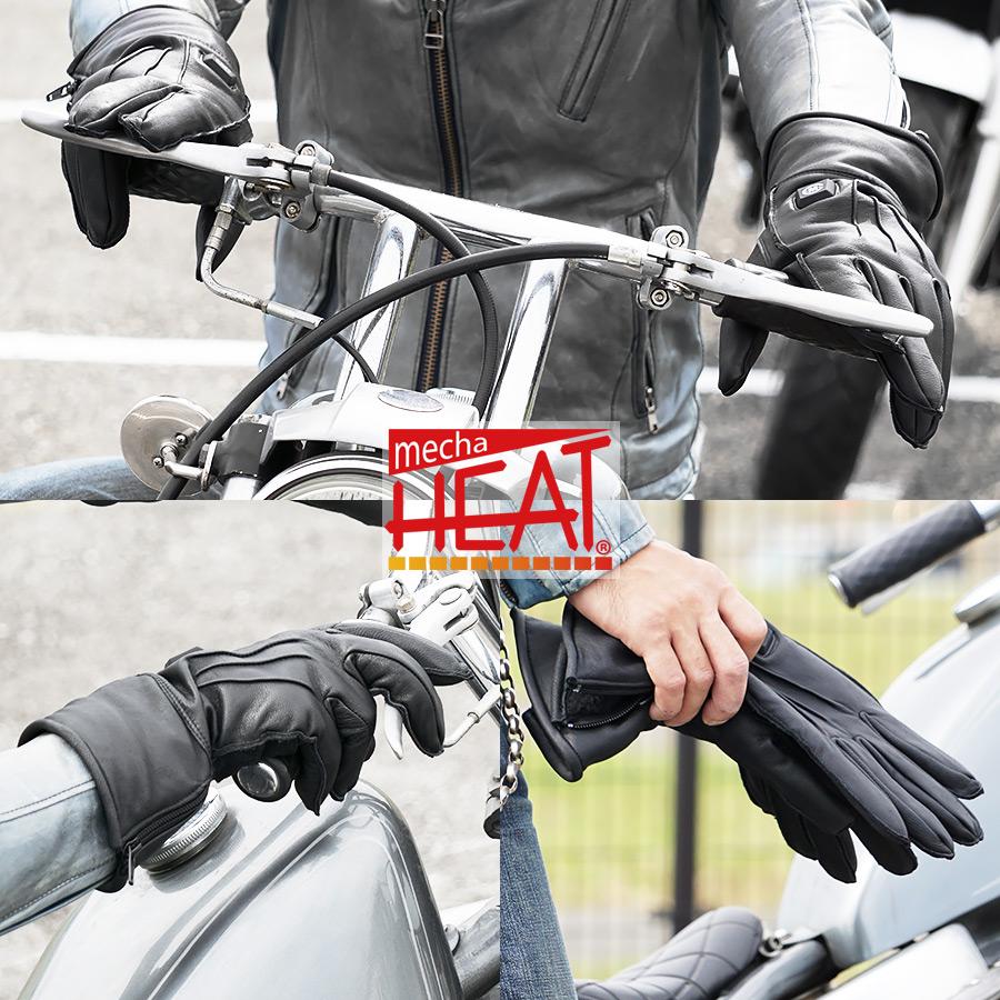 電熱グローブ バイク ヒーターグローブ 手袋 防寒対策 本革 防風 防寒 充電 スマホ バッテリー/充電器付 | めちゃヒート | 04