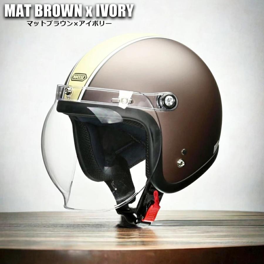 バイクヘルメット ジェットヘルメット 軽量 バブルシールド付 フリーサイズ 57-60cm LEAD リード工業 メンズ レディース 男女専用 SG規格 全排気量対応 | リード工業 | 16